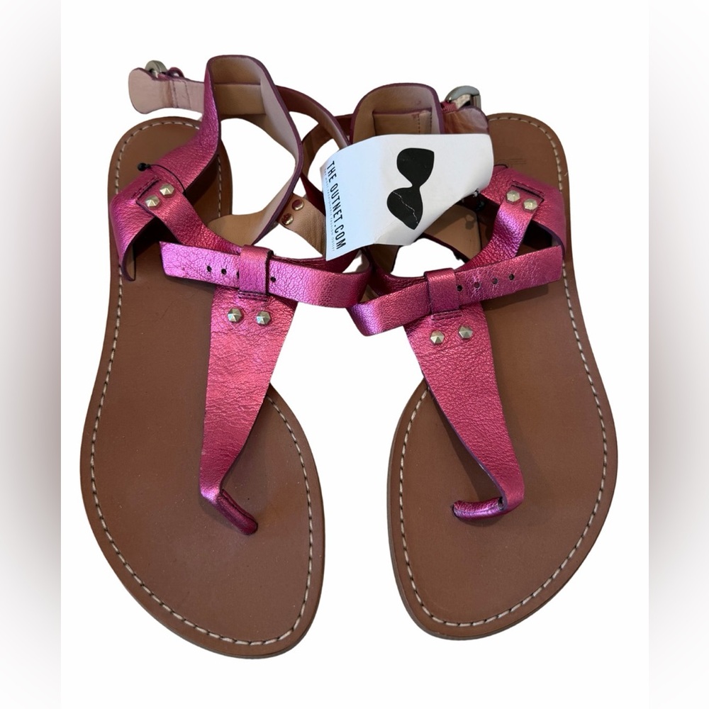 NWT- Sigerson Morrison Fuchsia Leather Sandals -9